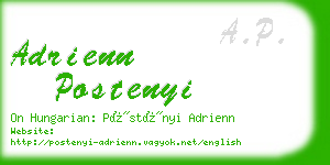 adrienn postenyi business card